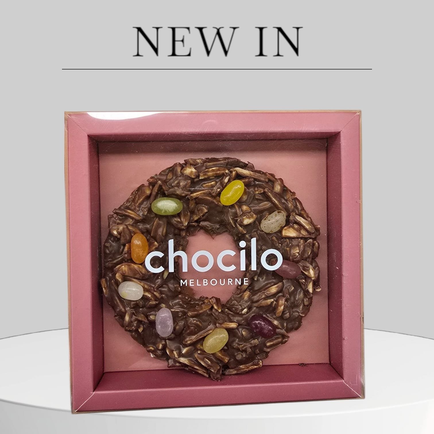 Chocilo Almond Wreath in Milk Chocolate with Jelly Bellies (Christmas Special)